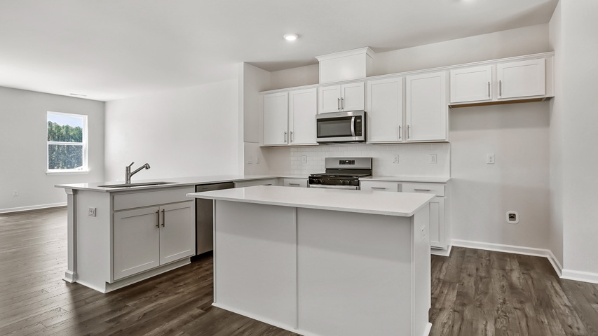 Kitchen with quartz countertops