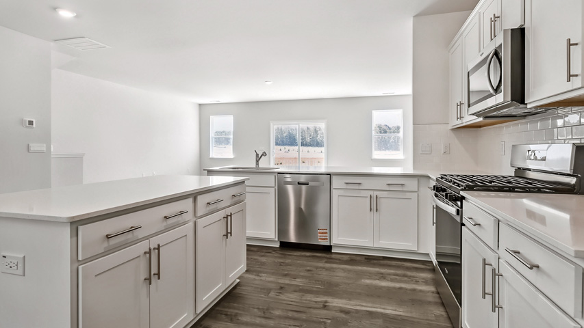 Kitchen with quartz countertops