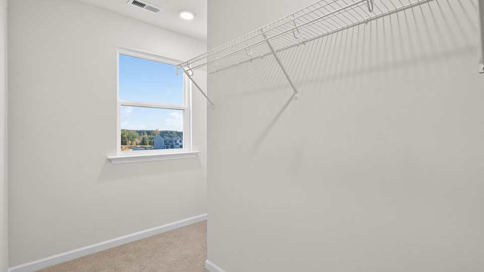 walk-in closet with wire shelving