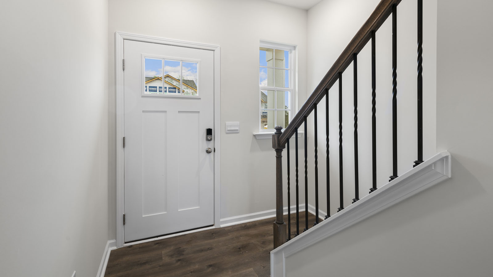 Living area with revwood flooring