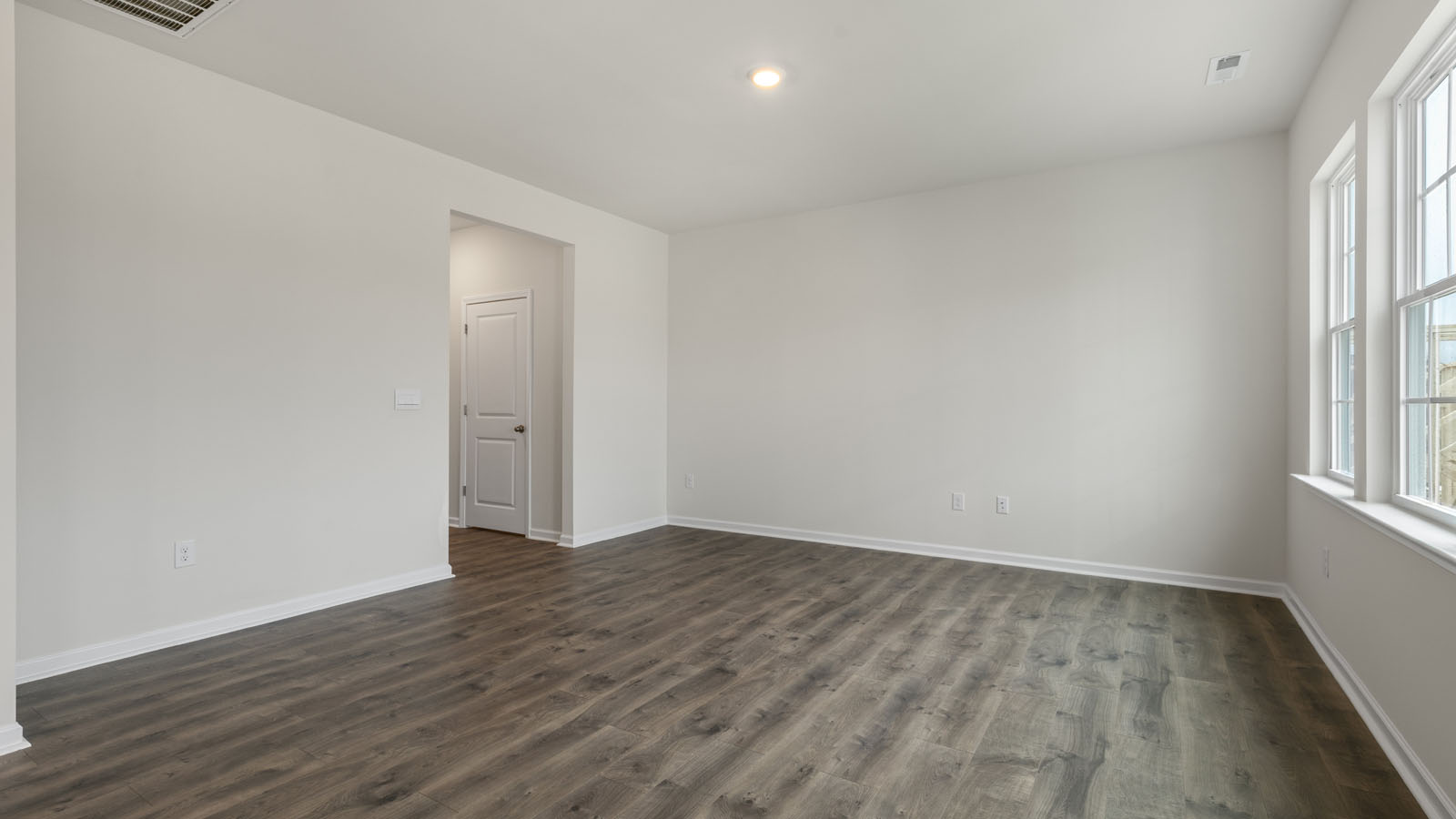 Living area with revwood flooring