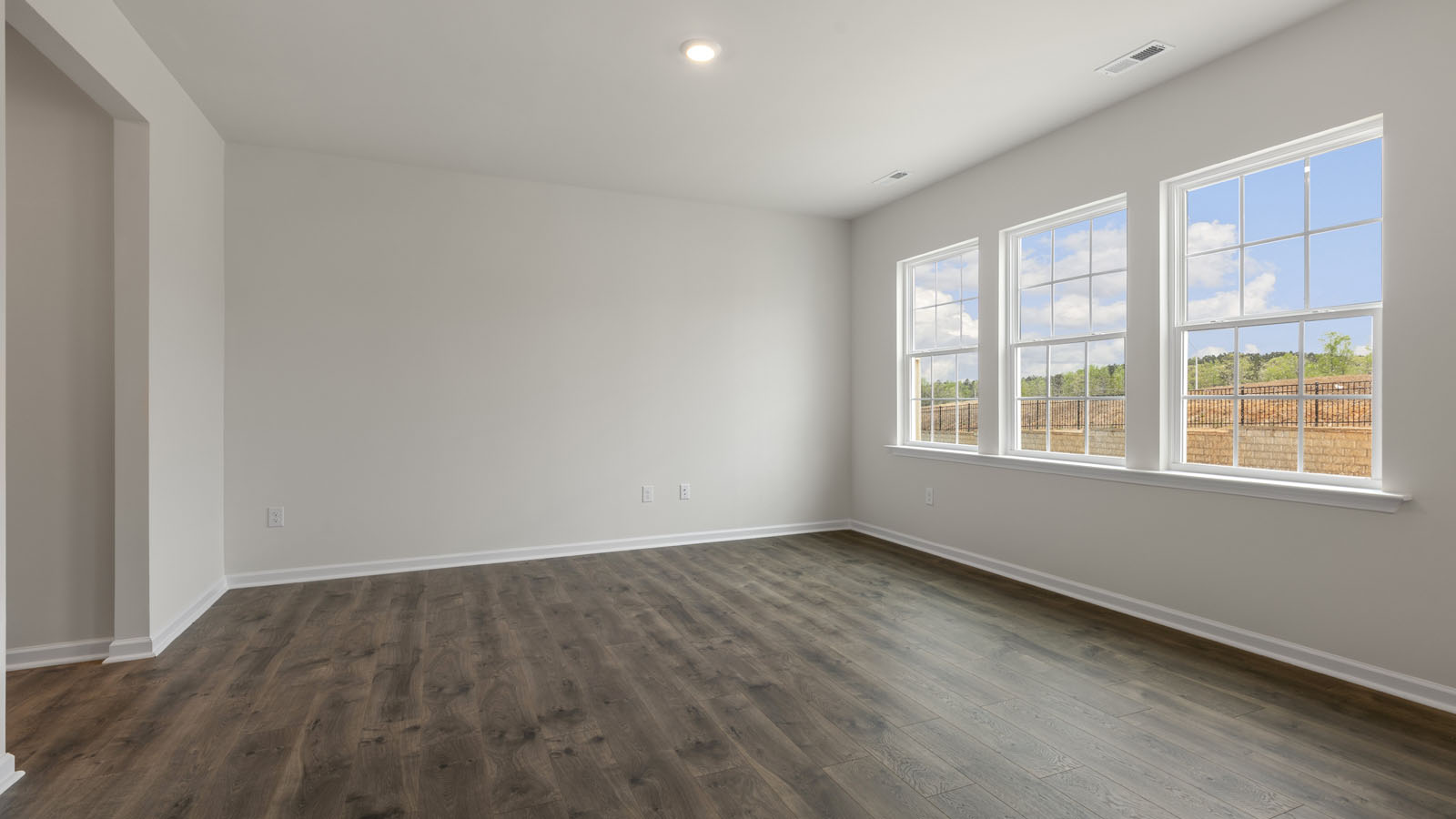 Living area with revwood flooring