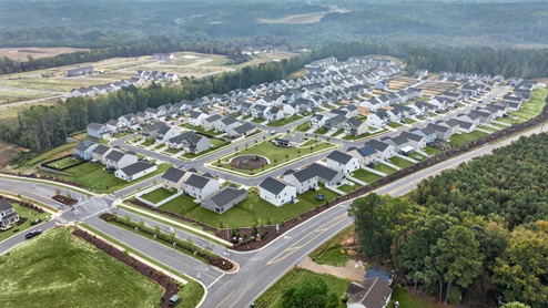 Drone shot of overall community