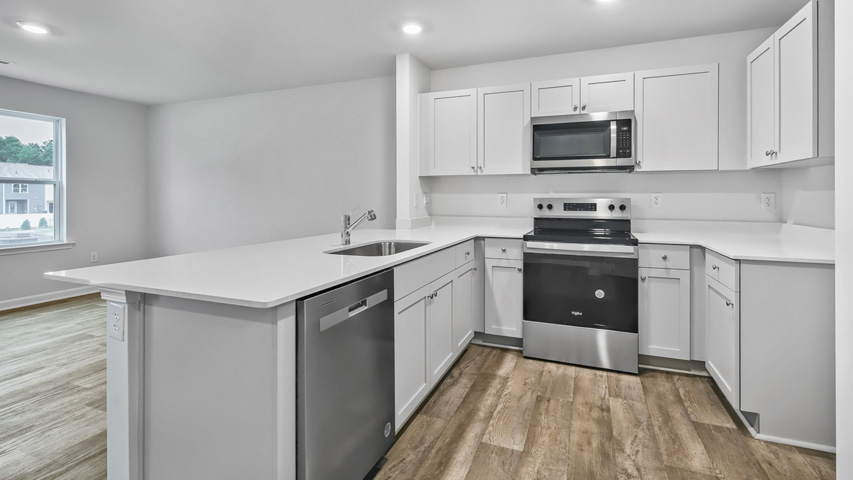 Kitchen with quartz countertops