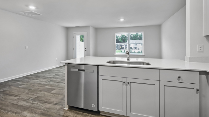 Kitchen with quartz countertops