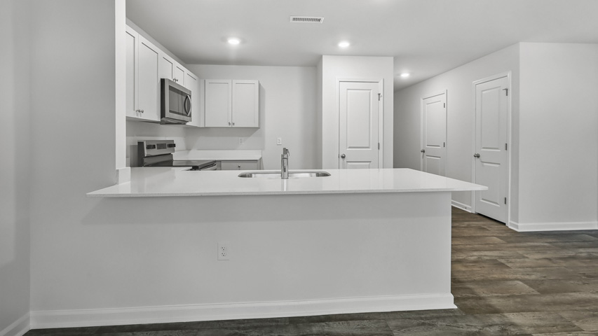 Kitchen with quartz countertops