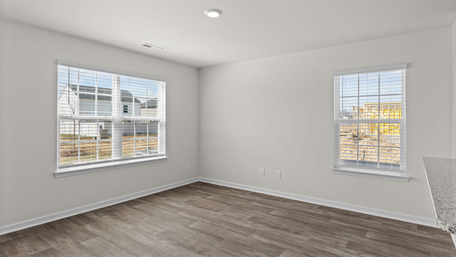 Living area with revwood flooring