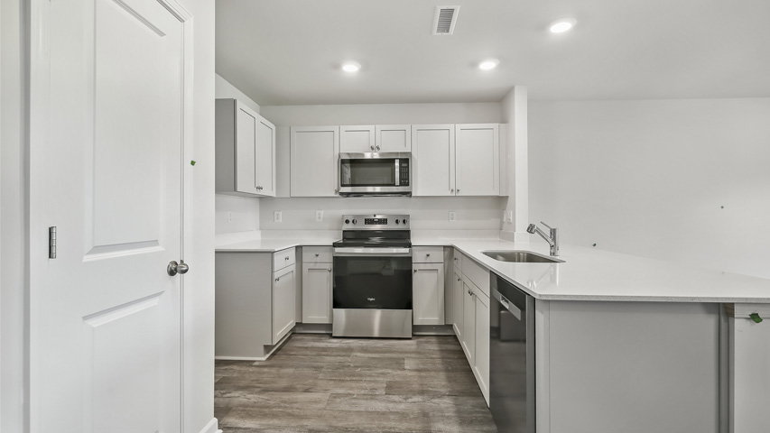 Kitchen with quartz countertops