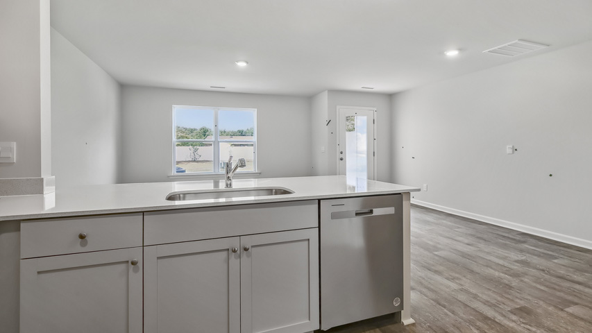 Kitchen with quartz countertops