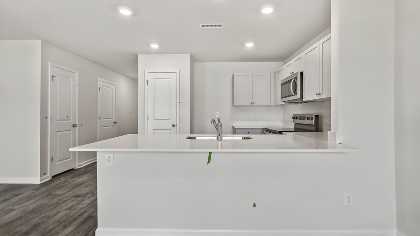 Kitchen with quartz countertops