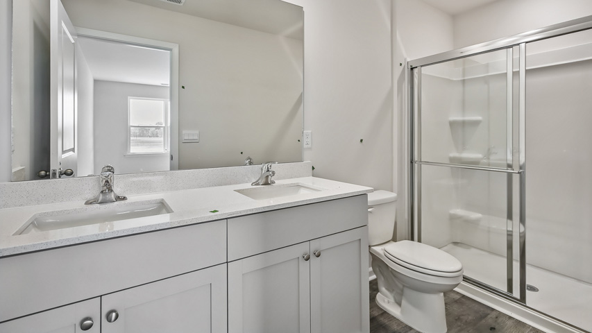Bathroom with quartz countertops
