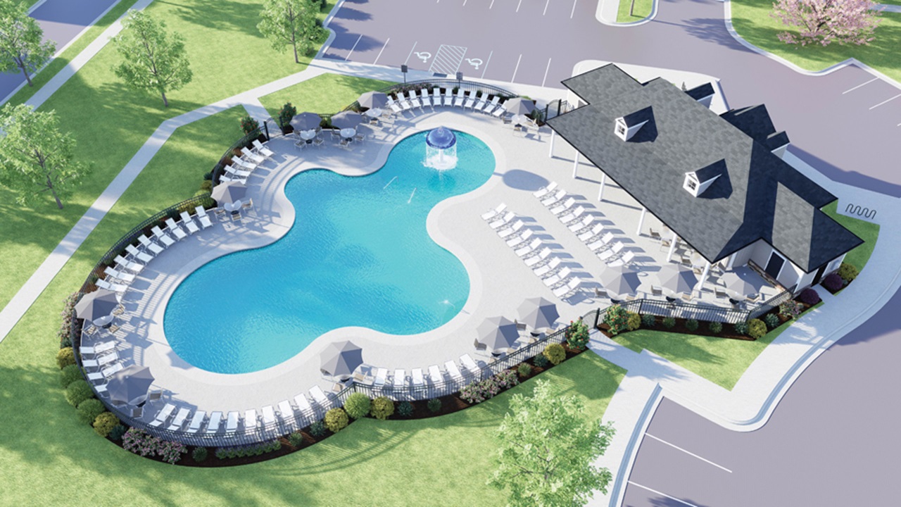 Community Amenity Rendering Houses For Sale in Fuquay Varina, | The Townes at Matthews Landing | D ...