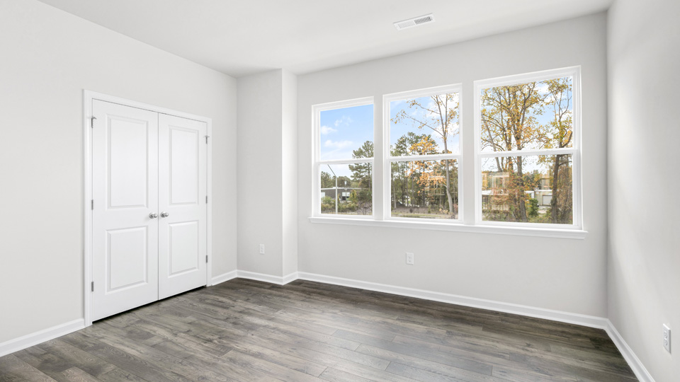 Living area with revwood flooring