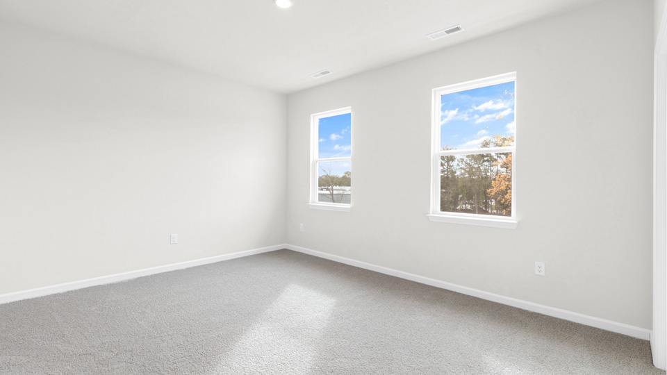 Bedroom with carpet