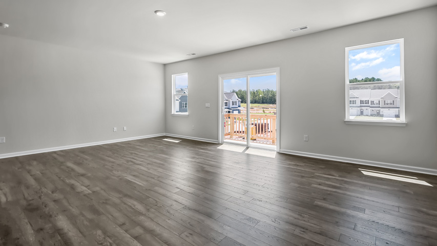 Living area with revwood flooring