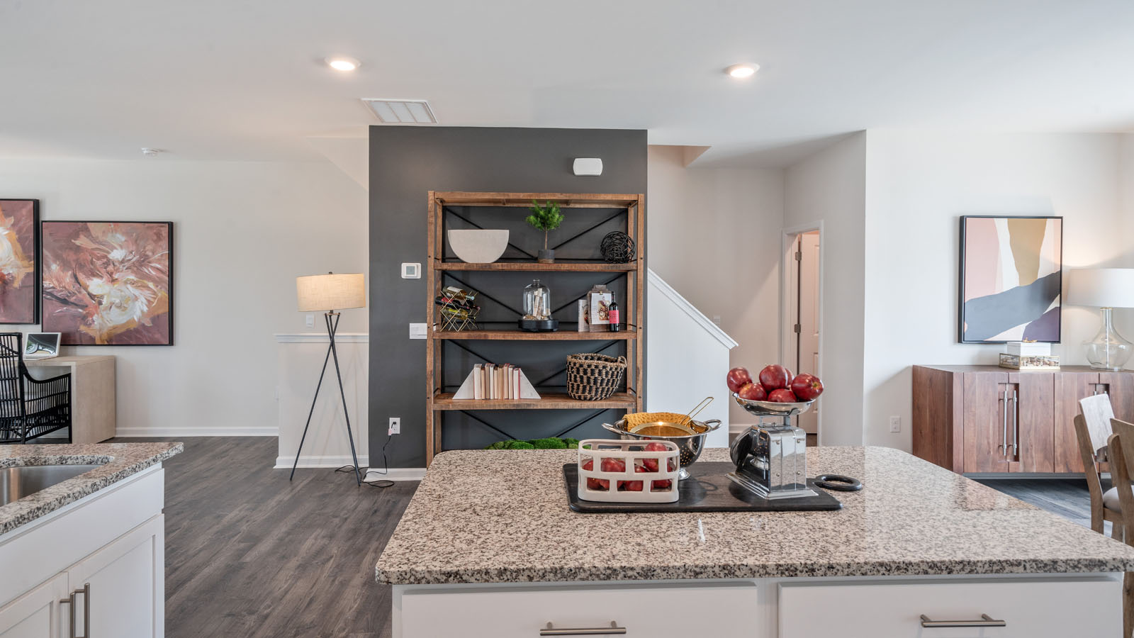 Kitchen with stainless steel appliances and granite countertops