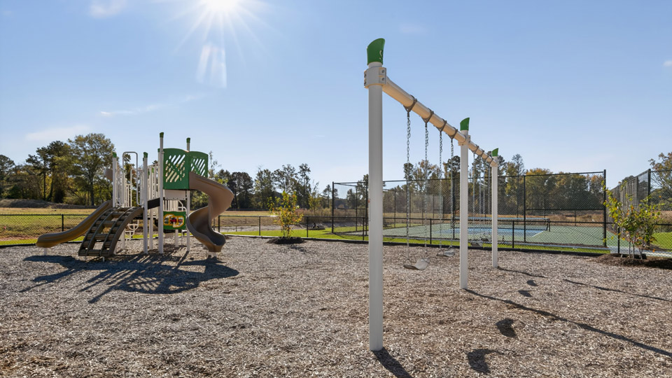 swing set and playground