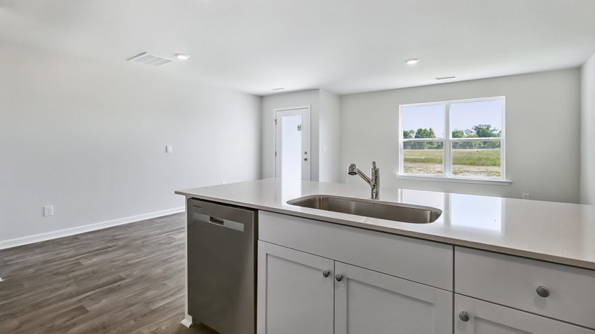 Kitchen with quartz countertops
