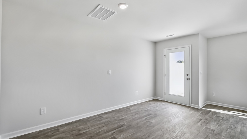 Living area with revwood flooring