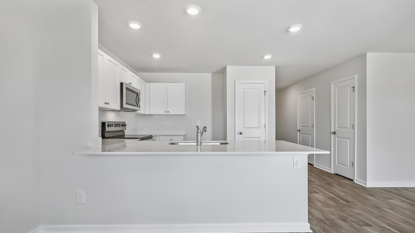 Living area with revwood flooring