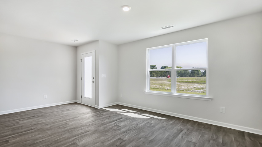 Living area with revwood flooring