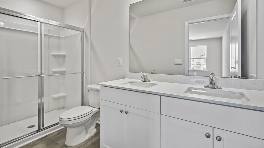 Bathroom with quartz countertops