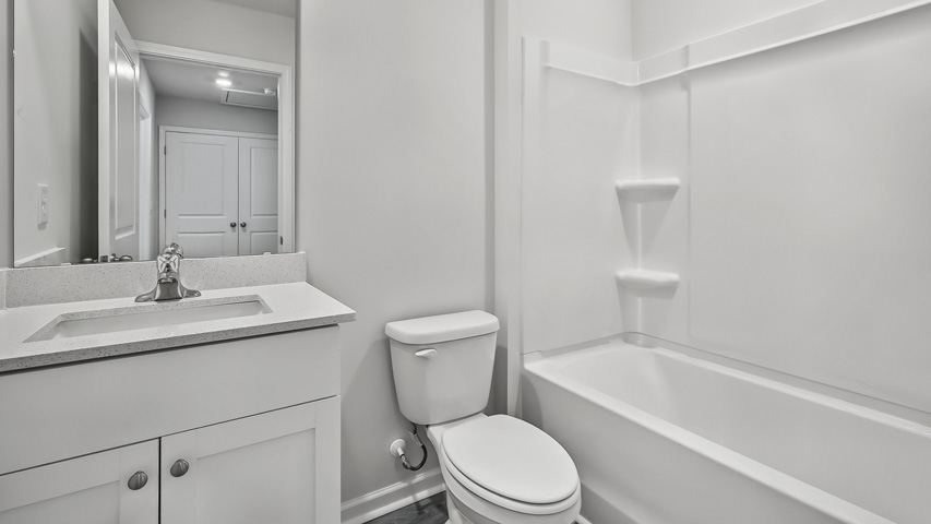 Bathroom with quartz countertops
