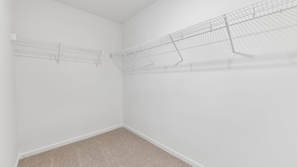 walk in closet with wire shelving