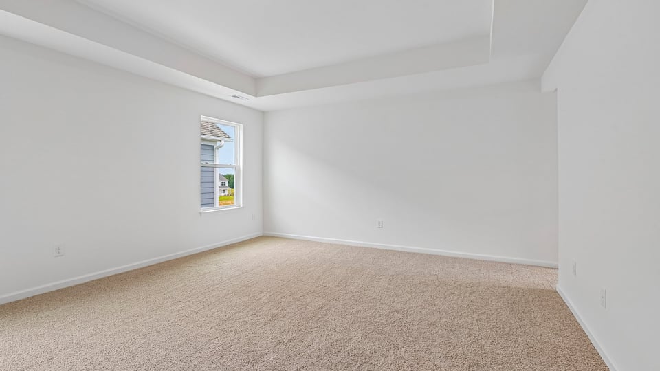 primary bedroom with tray ceiling