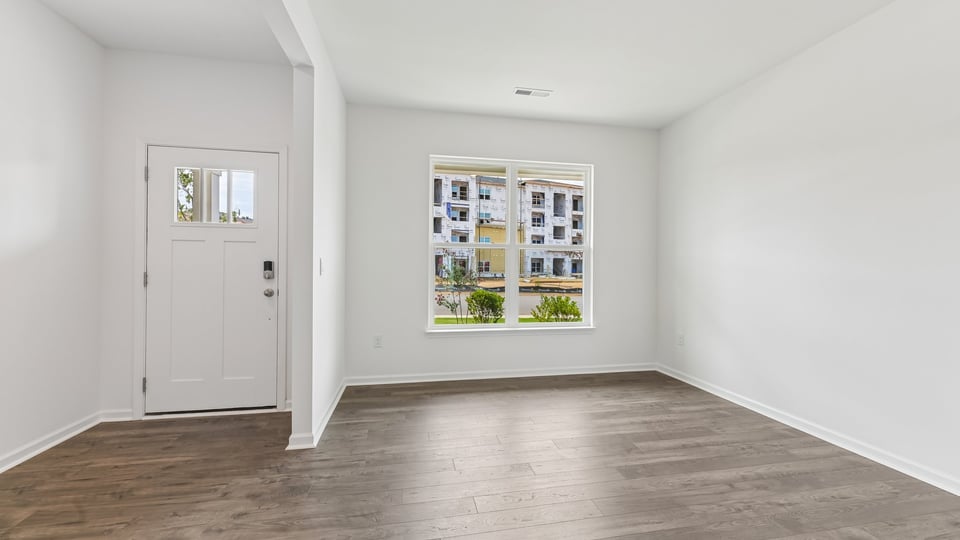 foyer entryway and dining room