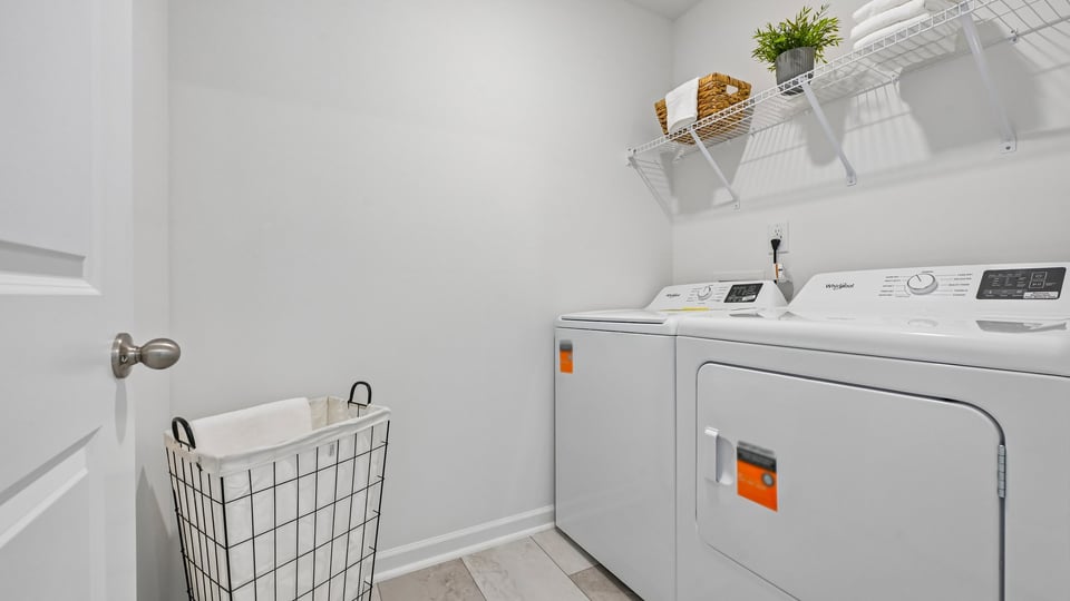 laundry room with washer and dryer