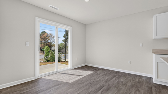 breakfast area with sliding glass doors