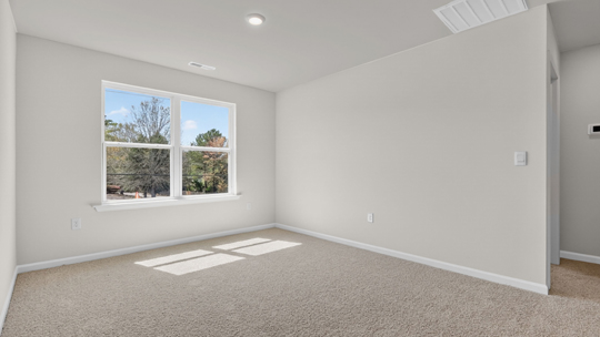 loft with carpet flooring