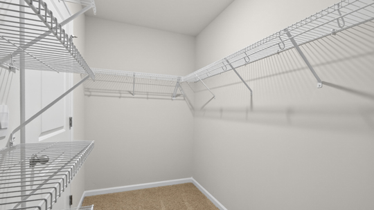 walkin closet with wire shelving