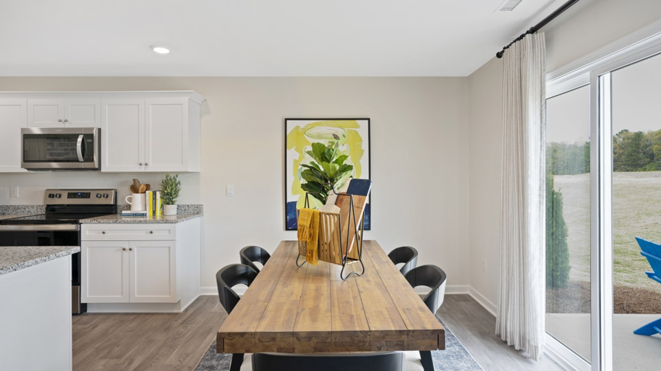 Open-concept dining area