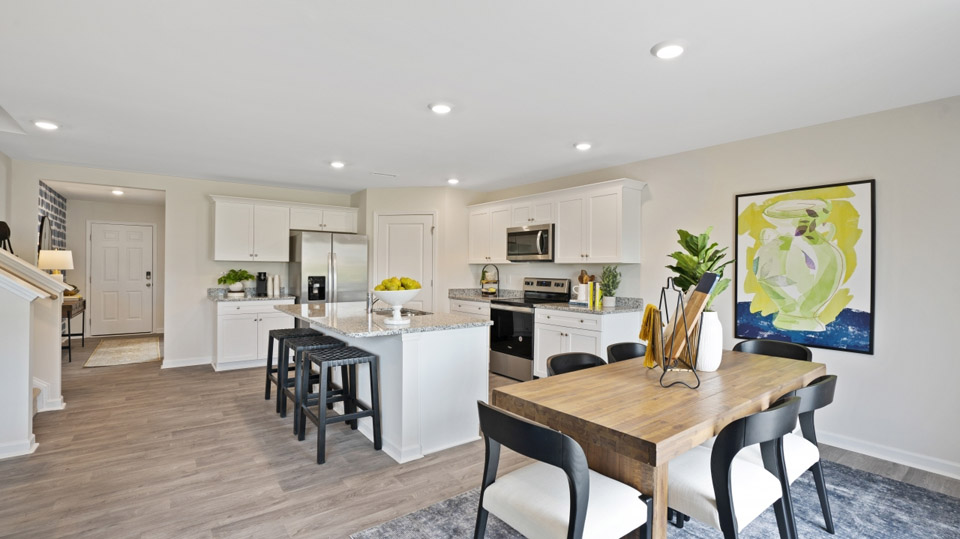 Open-concept dining area