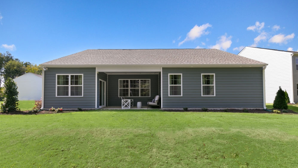 backyard with covered concrete patio