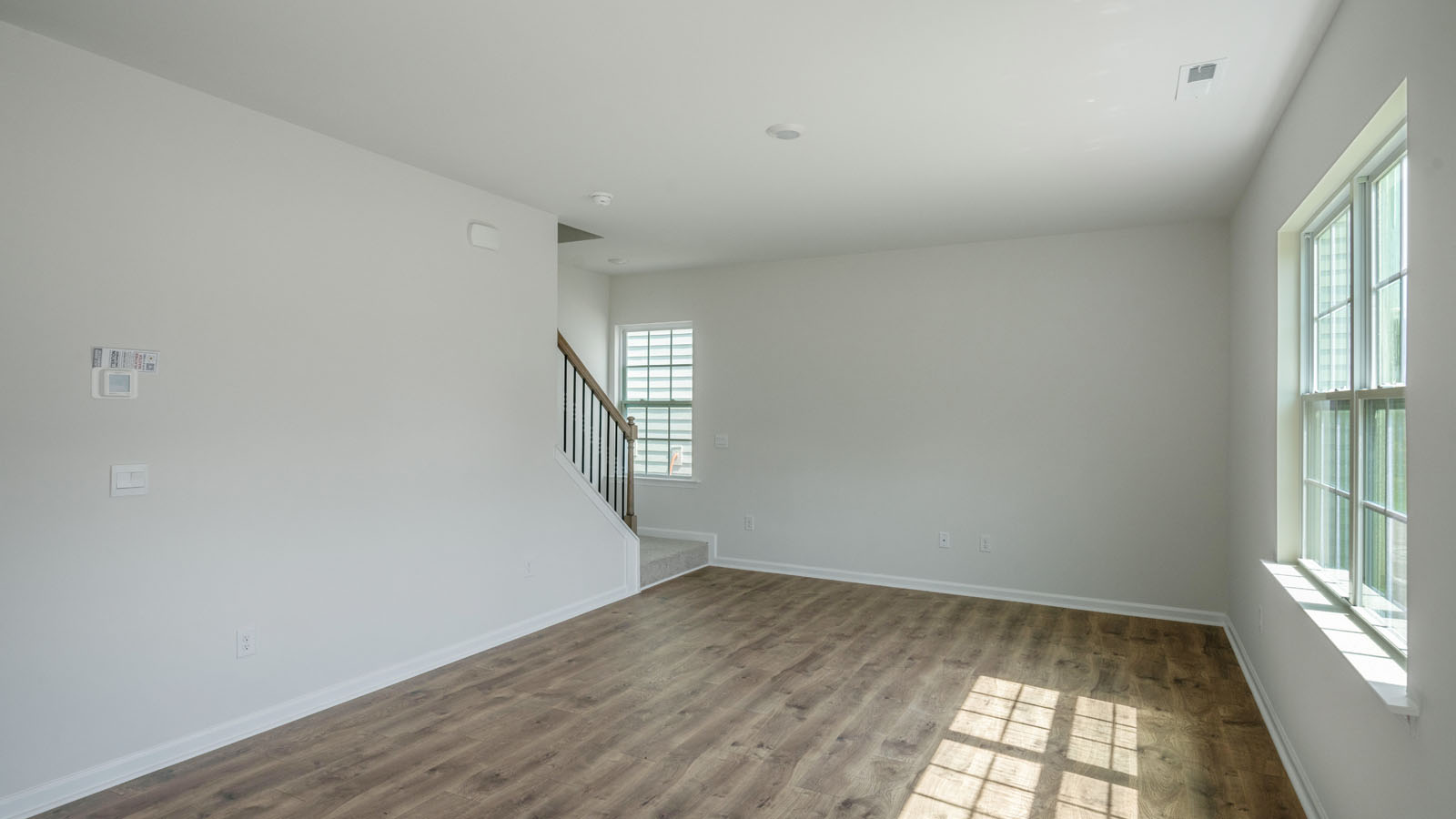 Liiving area with revwood flooring