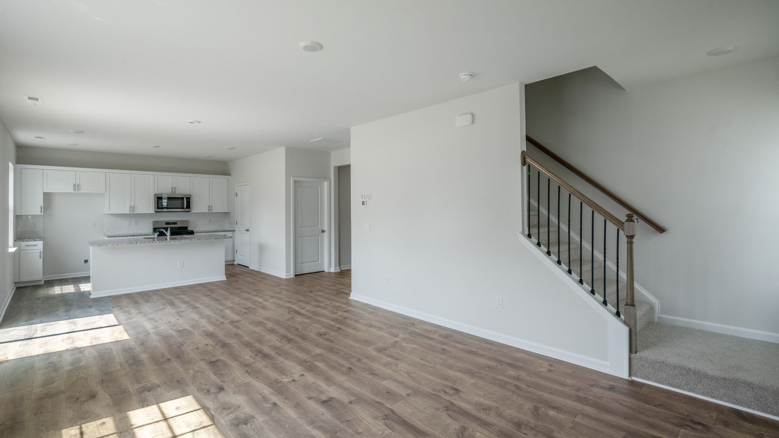 Liiving area with revwood flooring