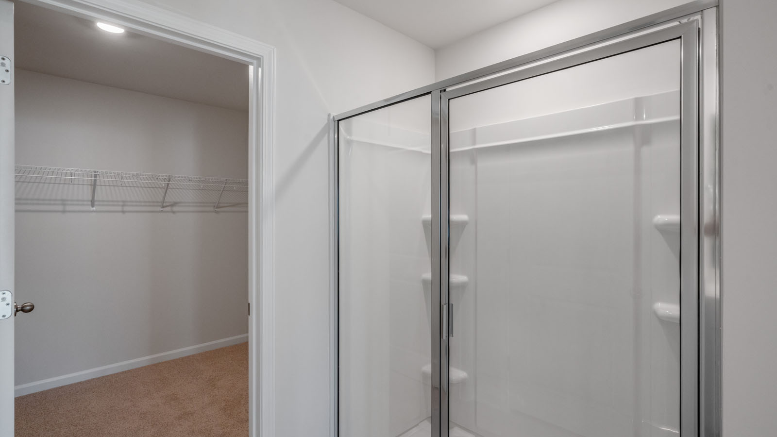 Bathroom with white cabinets