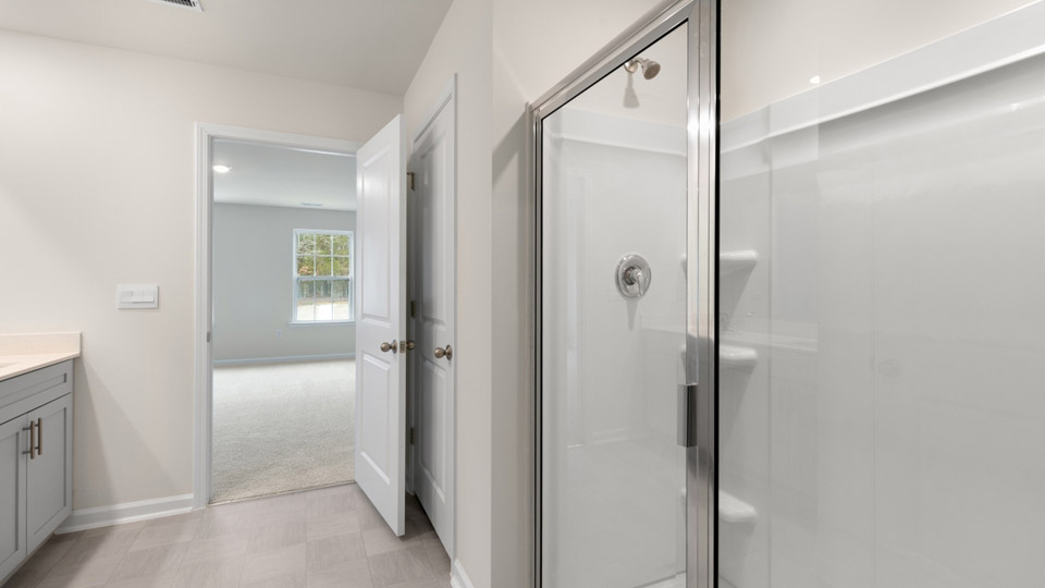 Primary bathroom with walk-in shower