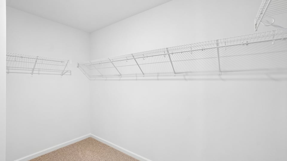 walk in closet with wire shelving