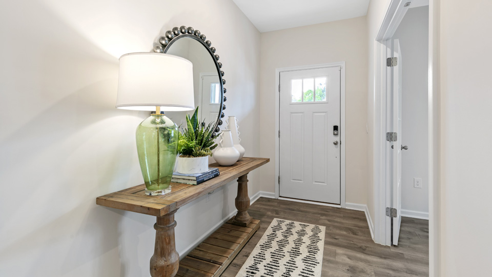 Entryway with revwood flooring