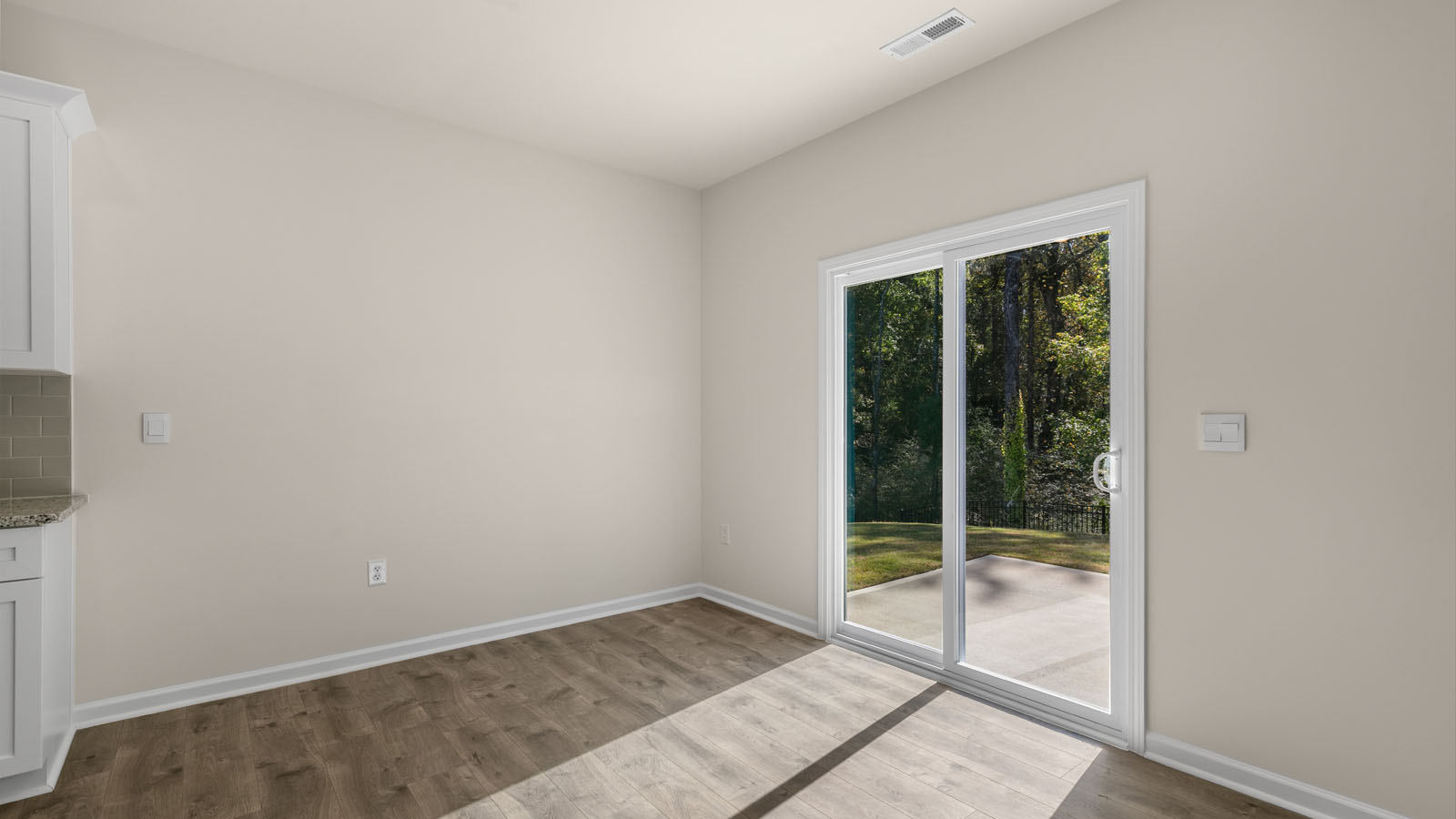 Living area with revwood flooring