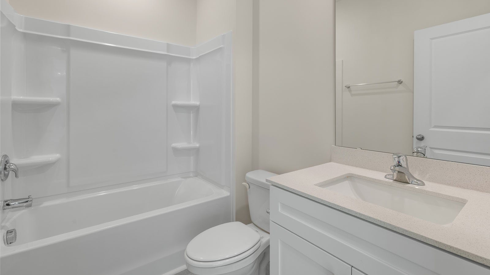 Bathroom with white cabinets