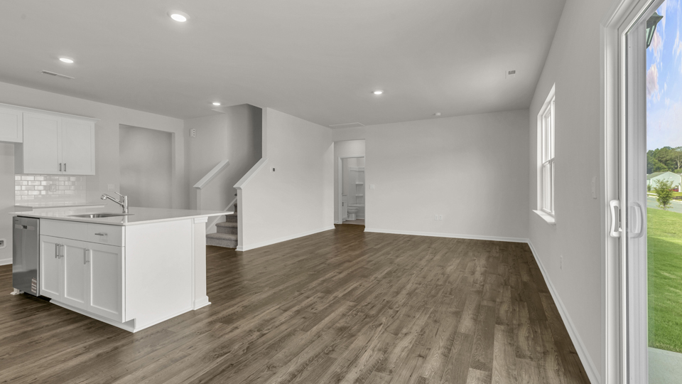 Open-concept dining area