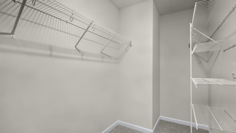 walk in closet with wire shelving