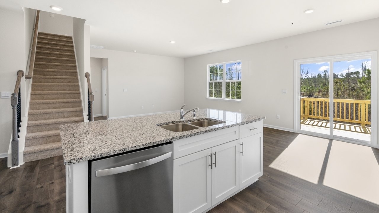 Kitchen with stainless steel appliances