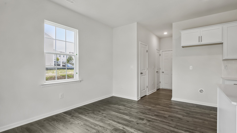 Living area with revwood flooring