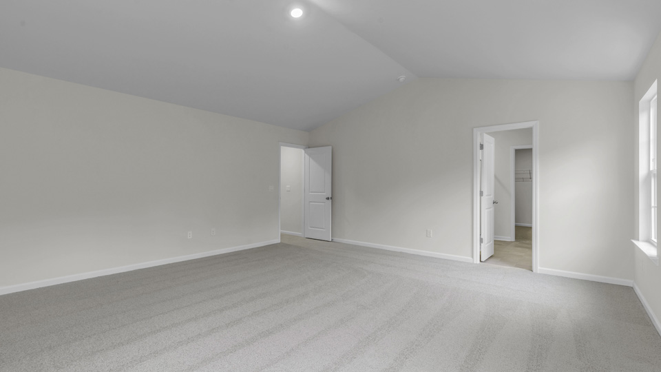 Bedroom with carpet